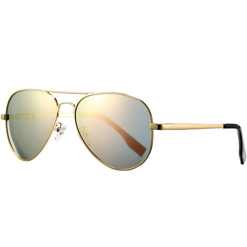 Sunglasses for Men Women Metal Frame 100% UV400 Protection Lens, 58mm (G