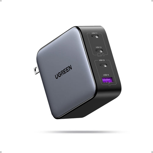 100W Gan Usb C Charger, 4-Port Compact Foldable Fast Laptop Charger Power Adapte