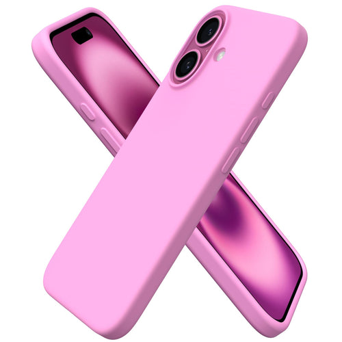 16 Case 6.1", Slim Liquid Silicone 3 Layers Full Covered Soft Gel Rubber Shockpr