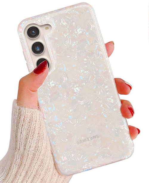 Galaxy S23 Plus Case 5G 6.6-inch, Luxury Sparkle Glitter Translucent Clear Opal