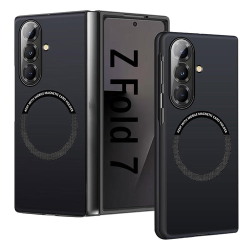 Samsung Galaxy Z Fold 7 Case Magnetic | MagSafe Compatible Slim Shockproof Protective Cover | Rugged Hybrid PC Bumper Shell Black