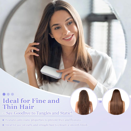 Hair Brush with Retractable Bristles, Anti Static Scalp Massage Comb fo