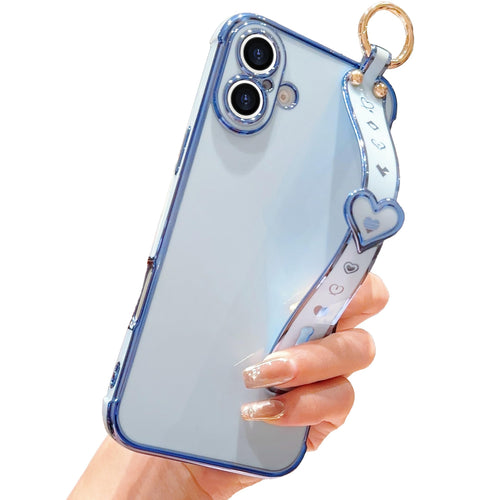 16 Case - Luxury Heart Design with Adjustable Wristband, Kickstand & Loop