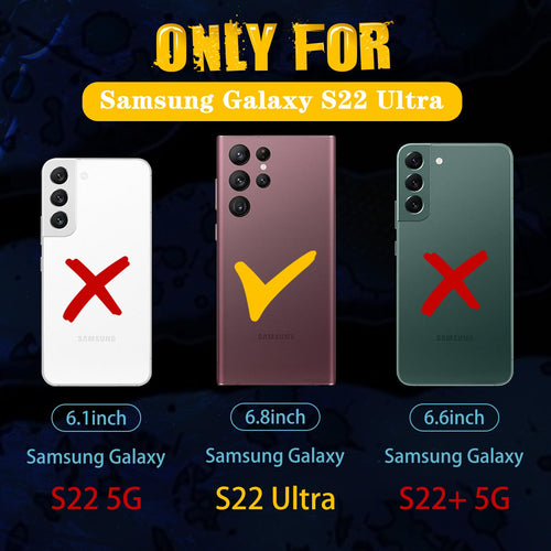 for Samsung Galaxy S22 Ultra Case - Women Cute Girls Phone Cover Cool Aesthetic