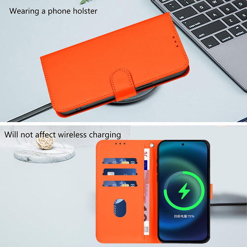 17 Pro 6.3" Case Premium Soft Tpu Leather Flip Wallet With Card Slots Magnetic C