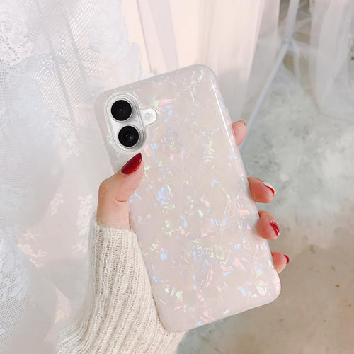 with iPhone 16 Case 6.1 inch,Sparkle Opal Glitter Translucent Clear S