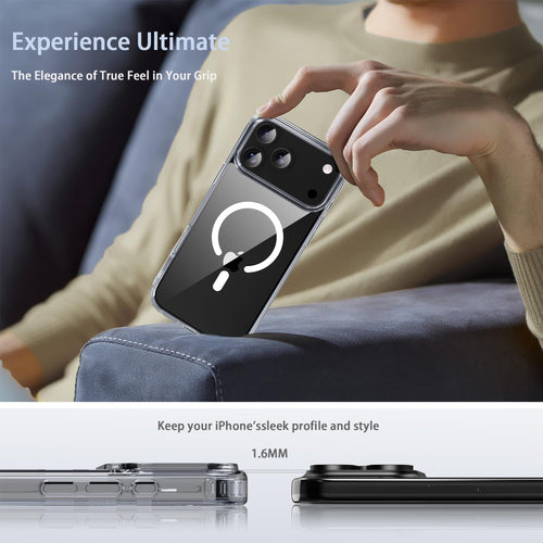 17 Pro Max Clear Case, with Screen Protector X1, Compatible with MagSafe,