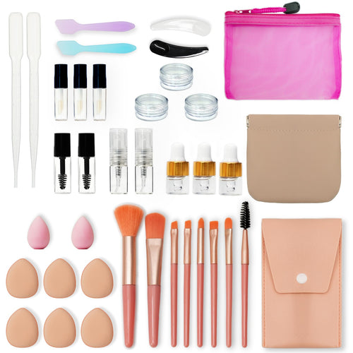 '- PrettyCare 38 Pcs Mini Travel Makeup Containers Set, Small Empty Con