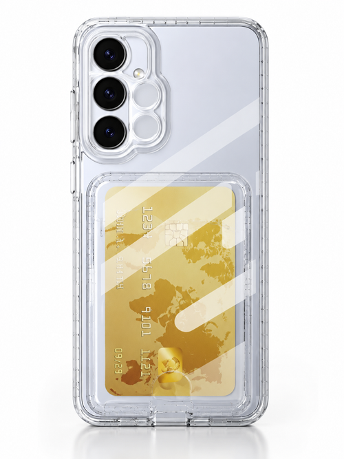 Samsung Galaxy S26 Clear Wallet Case | Card Holder Slim Soft TPU Shockproof Anti Yellowing Anti Scratch Transparent Cover for S26 6.3 Inch