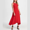 DKNY Womens Dress Red Sheath Hankerchief-Hem Necklace, Size 12