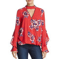 Banjara Womens Floral Print Ruffle Blouse