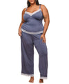 Adore Me Plus Size Suzanna Pajama Cami and Pants Set - Dark Grey, 3X