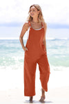 Cupshe Womens Raven Tapered Pinafore Jumpsuit