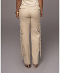 Jluxlabel Womens Better Half Linen Utility Pants - XL