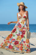 CUPSHE Vibrant Oasis Tropical Maxi Dress, Large
