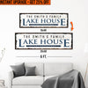 Upgrade Your 16x48 Inches 'Family Lake House Arrow' (Style 1) Canvas To 20x60 Inches