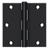Deltana S35U1B-R 3-1/2  X 3-1/2  Square Hinge; Flat Black Finish