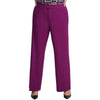 Calvin Klein Womens Highline Casual Wide Leg Pants, Purple,  14W Regular