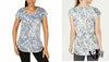 Ideology Womens Floral-Print T-Shirt
