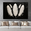 Minimalist Monochrome Feather Wall Art