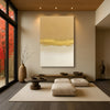 Minimalist White And Gold Wall Art
