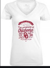Levelwear NCAA Oklahoma Sooners Women Anthem Entice Ladies Tee, X-Large, White