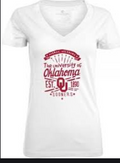 Levelwear NCAA Oklahoma Sooners Women Anthem Entice Ladies Tee, X-Large, White