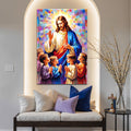 Jesus Praying With Kids Faith Wall Art