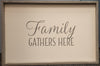 Quill to Paper Family Gathers Here Framed Wall Art, 24x36