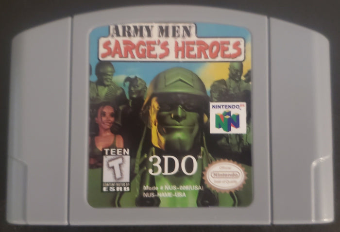 Army Men Sarge's Heroes N64 Nintendo 64 Video Game Cartridge 1999