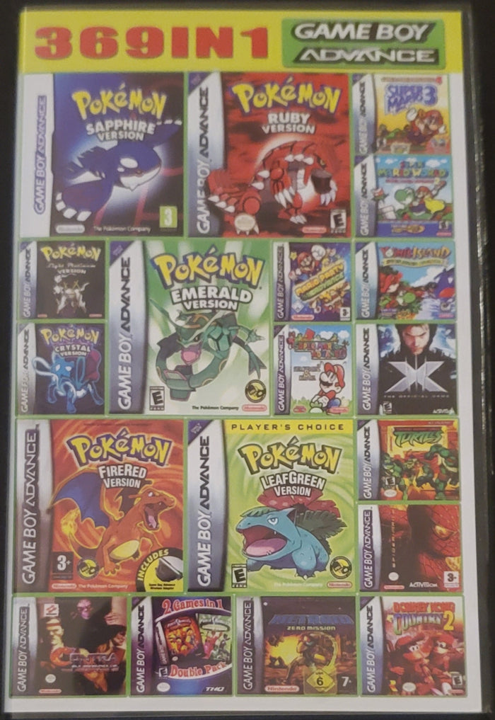 369 in 1 GBA GB Video Game Boy Advance Huge Collection