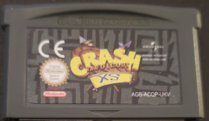 Crash Bandicoot XS GBA Video Game Cartridge Game Boy Advance 2002 UKV