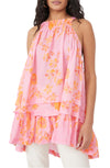 Free People Fleur Print Tunic Top, Size Medium