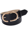 INC Textured Buckle Belt, Black size S 38 inches
