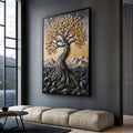 Golden Tree of Life Minimalist Wall Art