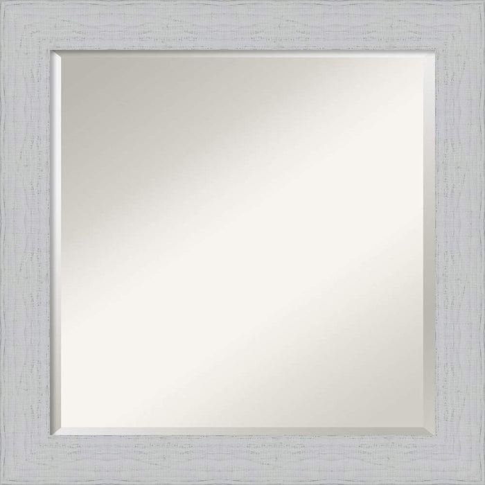 Amanti Art Framed Shiplap White Wall Mirror