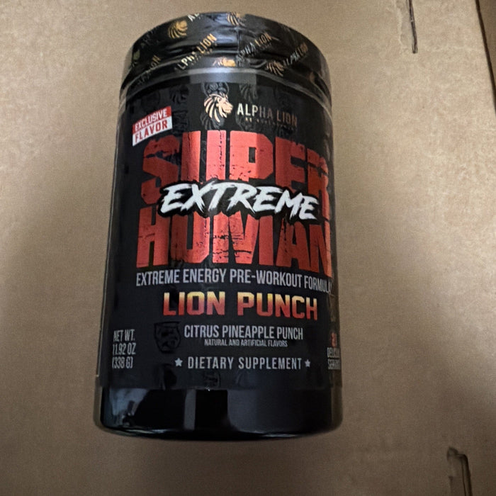 Superhuman Extreme Pre-Workout - Lion Punch (21 Servings) Exp 2/26