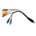Mini DIN 10 Pin A/V cable with 6 female connectors