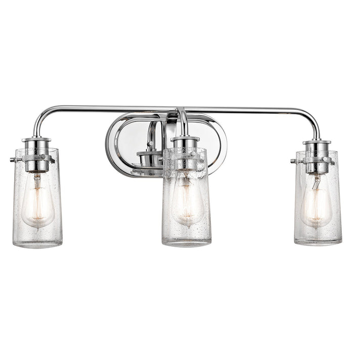 Kichler Braelyn 3 Light 24-Inches Seeded Glass Vanity Light