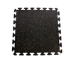 iFlex Black With Blue Speck 24in Recycled Center Floor Tiles, 6 Pack