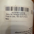 NaturVet Omega-Gold Plus Salmon Oil 180 Chews