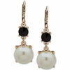 Anne Klein Gold-Tone Stone & Imitation Pearl Drop Earrings ? Pearl