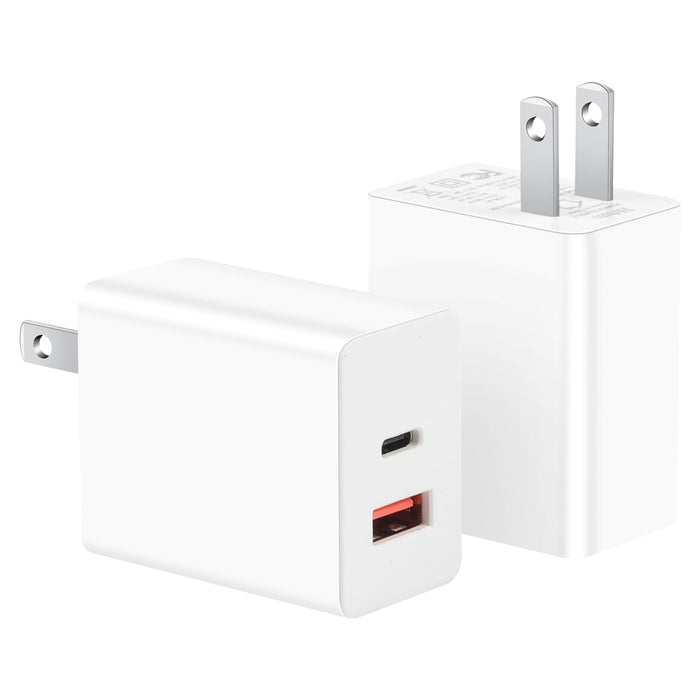 20W Usb-C Wall Charger Block, Usb-C And Usb-Adual-Port Fast Charging，For 17 16 1