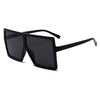Square Sunglasses for Women Trendy Flat Top Fashion Shades (Black, 1 p