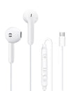 Wired USB-C Earbuds with Mic - Type-C Headphones for iPhone 17e 17 16 15 Pro Max and Samsung