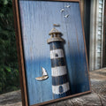 Wooden Lighthouse Coastal Wall Art III