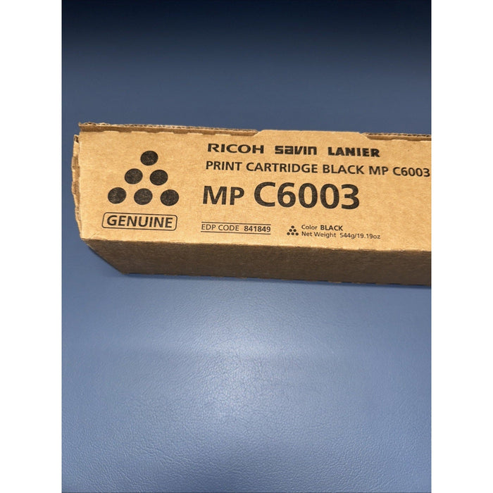 Genuine Ricoh 841849 Black Toner Cartridge for MP C6003, 33,000 Yield