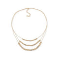 Anne Klein Gold-Tone Pave Fireball & Bead Layered Necklace, 16 + 3" Extender"