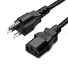 3-Prong AC Power Cord 5ft - Universal Power Cable for TV Monitor Computer and Printer