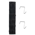Shoe Organizer 12 Mesh Pockets — Hanging Storage with 4 Metal Hooks, Black